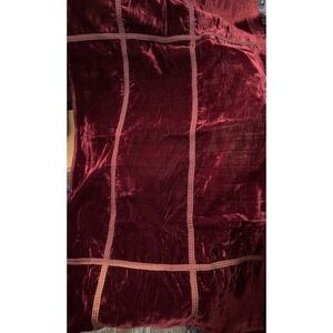 Crushed Velvet Panel Woven Gimp Trim Heavy Felt Lining 50 x 29" Victorian